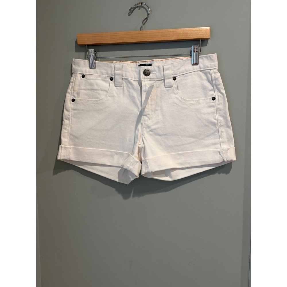 J.Crew Factory Womens City Fit White Denim Shorts 4 Inch Inseam 65988 Size 4 NEW